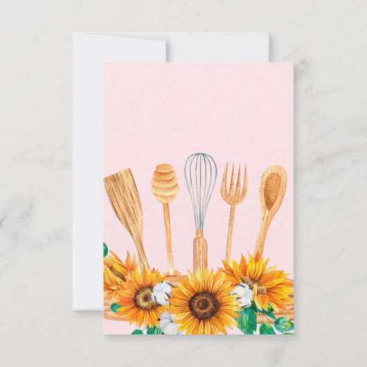 Vielen Dank Pink Baking & Cooking Utensil Bäckerei Dankeskarte (Rückseite)