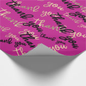 Vielen Dank Pink Berry Gold Caligraphy Script Gefa Geschenkpapier (Ecke)