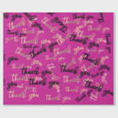 Vielen Dank Pink Berry Gold Caligraphy Script Gefa Geschenkpapier (Flach)