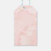 Vielen Dank - Pink Blush Floral Gold Gefälligkeit Geschenkanhänger (Rückseite)