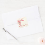 Vielen Dank Pink Cherry Blossom Floral Stickers (Umschlag)