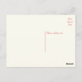 Vielen Dank Pink Cherry Blossom Floral Wedding Postkarte (Rückseite)