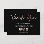 Vielen Dank Pink Glitzer Custom Media Insert (Vorne/Hinten)