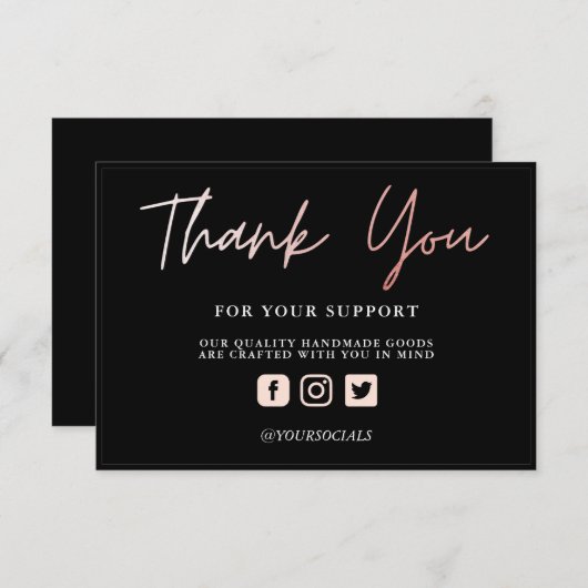 Vielen Dank Pink Glitzer Custom Media Insert (Vorne/Hinten)