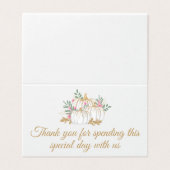 Vielen Dank Pink Gold Pumpkin Erntedank Wedding (Außenseite Aufgefaltet)