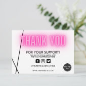 Vielen Dank Pink Neon Trendy Custom Media Insert (Stehend Vorderseite)