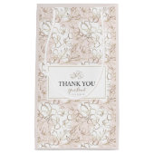 Vielen Dank, Pink personalisierte kleine Papiertas Geschenktüte (Vorderseite)