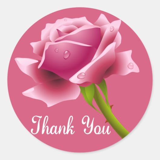 Vielen Dank Pink Rose Vielen Dank Pink Sticker / S (Vorderseite)