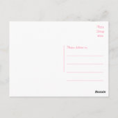 Vielen Dank Pink und Black Heart Postcard Postkarte (Rückseite)