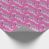 Vielen Dank, Pink und Silver Wrapping Paper Geschenkpapier (Ecke)