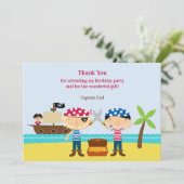 Vielen Dank, Pirate Mates Card Dankeskarte (Stehend Vorderseite)