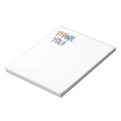 Vielen Dank Polka Dot Textausdruck Notizblock (Rotiert)