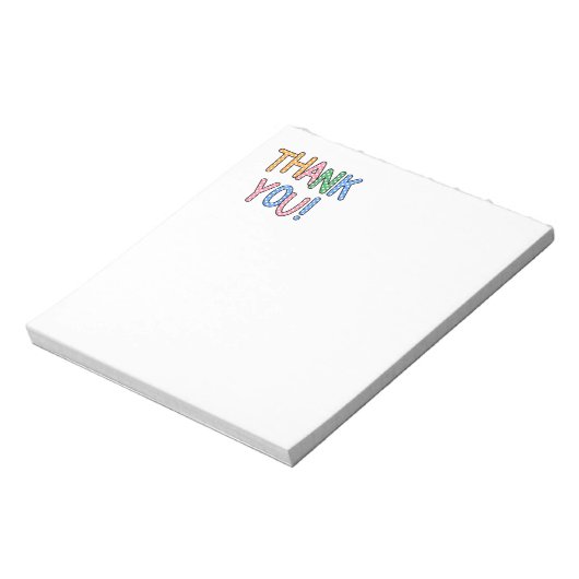 Vielen Dank Polka Dot Textausdruck Notizblock (Rotiert)