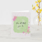 Vielen Dank Polka Dots Karte (Gelbe Blume)