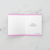 Vielen Dank Polka Pink Lila Card Dankeskarte (Innenseite)