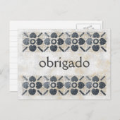 Vielen Dank - Portugese Postkarte (Vorne/Hinten)