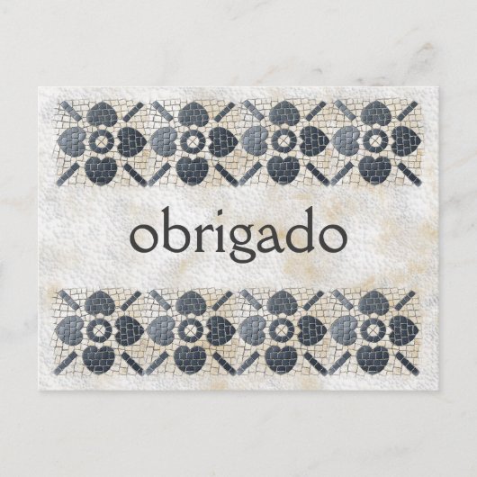 Vielen Dank - Portugese Postkarte (Vorderseite)