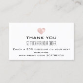 Vielen Dank Poshmark Instaginer Rabatt Pink Heart Visitenkarte (Vorderseite)