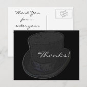 Vielen Dank Post Cards Top Hat Postkarte (Vorne/Hinten)