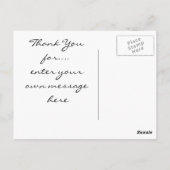 Vielen Dank Post Cards Top Hat Postkarte (Rückseite)