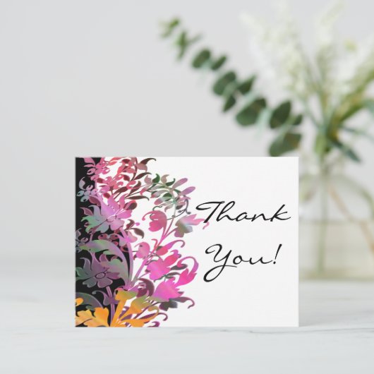 Vielen Dank Post Cards Verzauberung Blume Postkarte (Stehend Vorderseite)