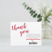 Vielen Dank Postcard mit Giveaway Postkarte (Stehend Vorderseite)