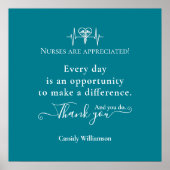 Vielen Dank Poster Patient zu Krankenschwester Per (Vorne)