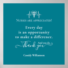 Vielen Dank Poster Patient zu Krankenschwester Per