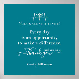 Vielen Dank Poster Patient zu Krankenschwester Per