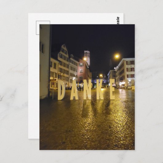 Vielen Dank Postkarte (Vorne/Hinten)