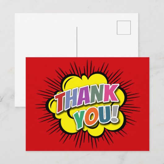 Vielen Dank Postkarte (Vorne/Hinten)