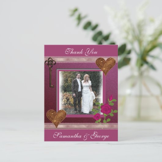 Vielen Dank Postkarte (Stehend Vorderseite)