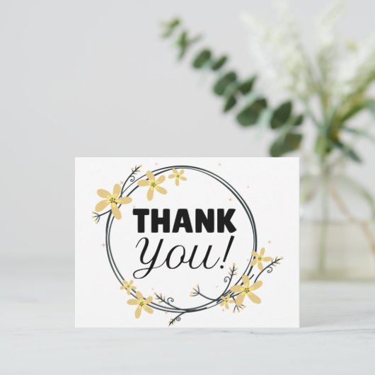 Vielen Dank Postkarte (Stehend Vorderseite)