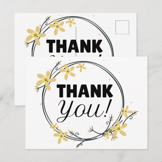 Vielen Dank Postkarte (Vorne/Hinten)