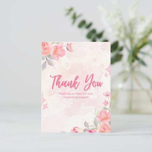 Vielen Dank Postkarte (Stehend Vorderseite)