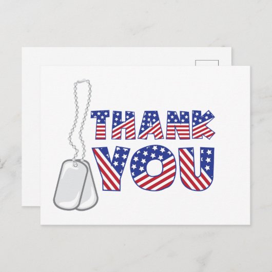 Vielen Dank Postkarte (Vorne/Hinten)