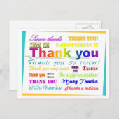 Vielen Dank Postkarte (Vorne/Hinten)