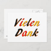 Vielen Dank Postkarte (Vorne/Hinten)