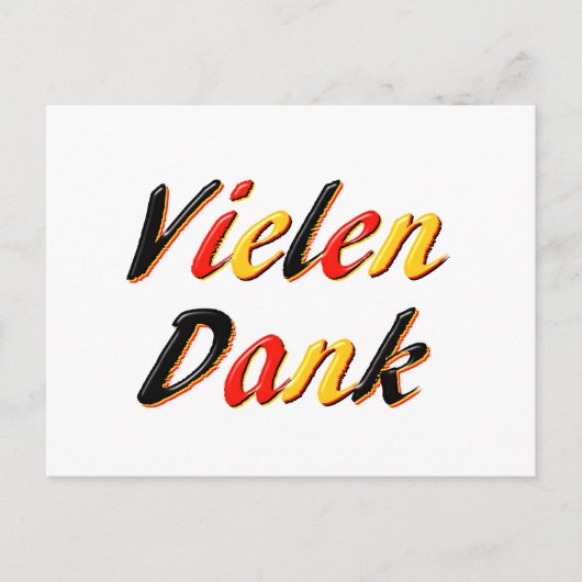 Vielen Dank Postkarte (Vorderseite)