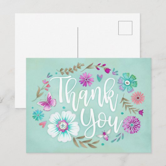 Vielen Dank Postkarte (Vorne/Hinten)