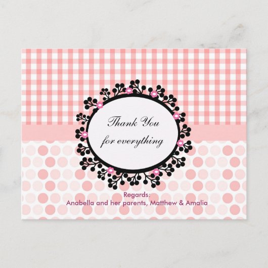 Vielen Dank Postkarte (Vorderseite)