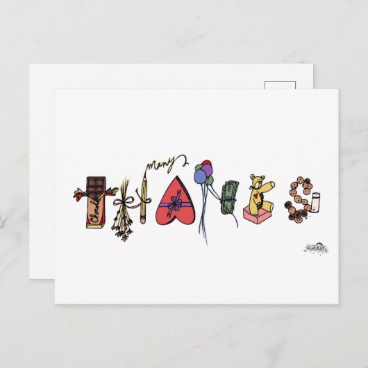 Vielen Dank Postkarte (Vorne/Hinten)