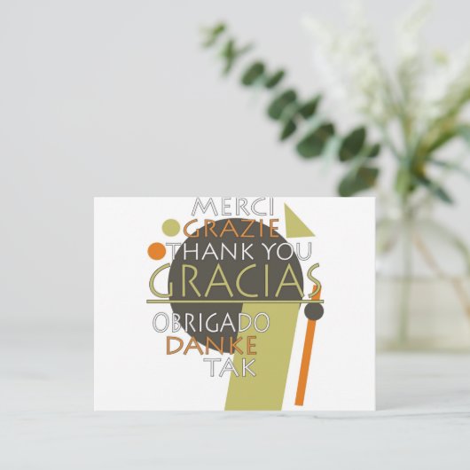 Vielen Dank Postkarte (Stehend Vorderseite)