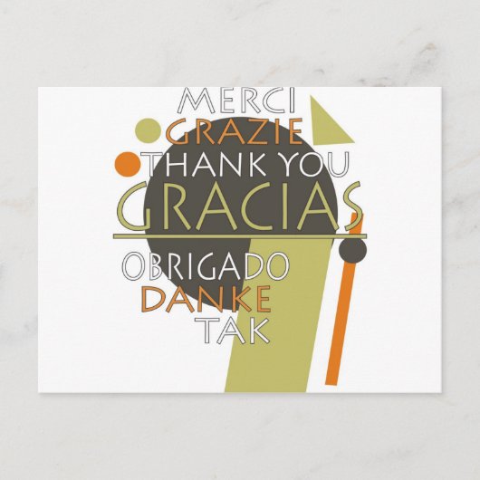 Vielen Dank Postkarte (Vorderseite)