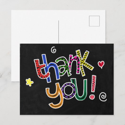 Vielen Dank Postkarte (Vorne/Hinten)