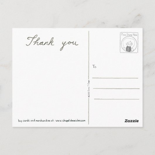 Vielen Dank, Postkarte (Rückseite)