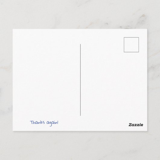 Vielen Dank, Postkarte (Rückseite)