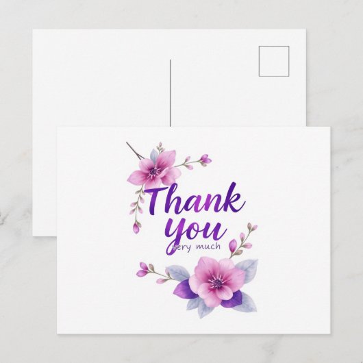 Vielen Dank Postkarte (Vorne/Hinten)