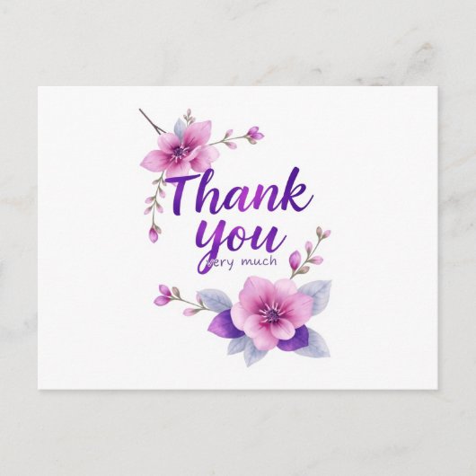 Vielen Dank Postkarte (Vorderseite)