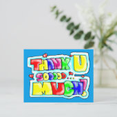 Vielen Dank! Postkarte (Stehend Vorderseite)